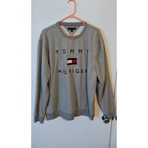 Tommy Hilfiger Gray Crew Neck Pullover Sweatshirt XXL Classic Logo
